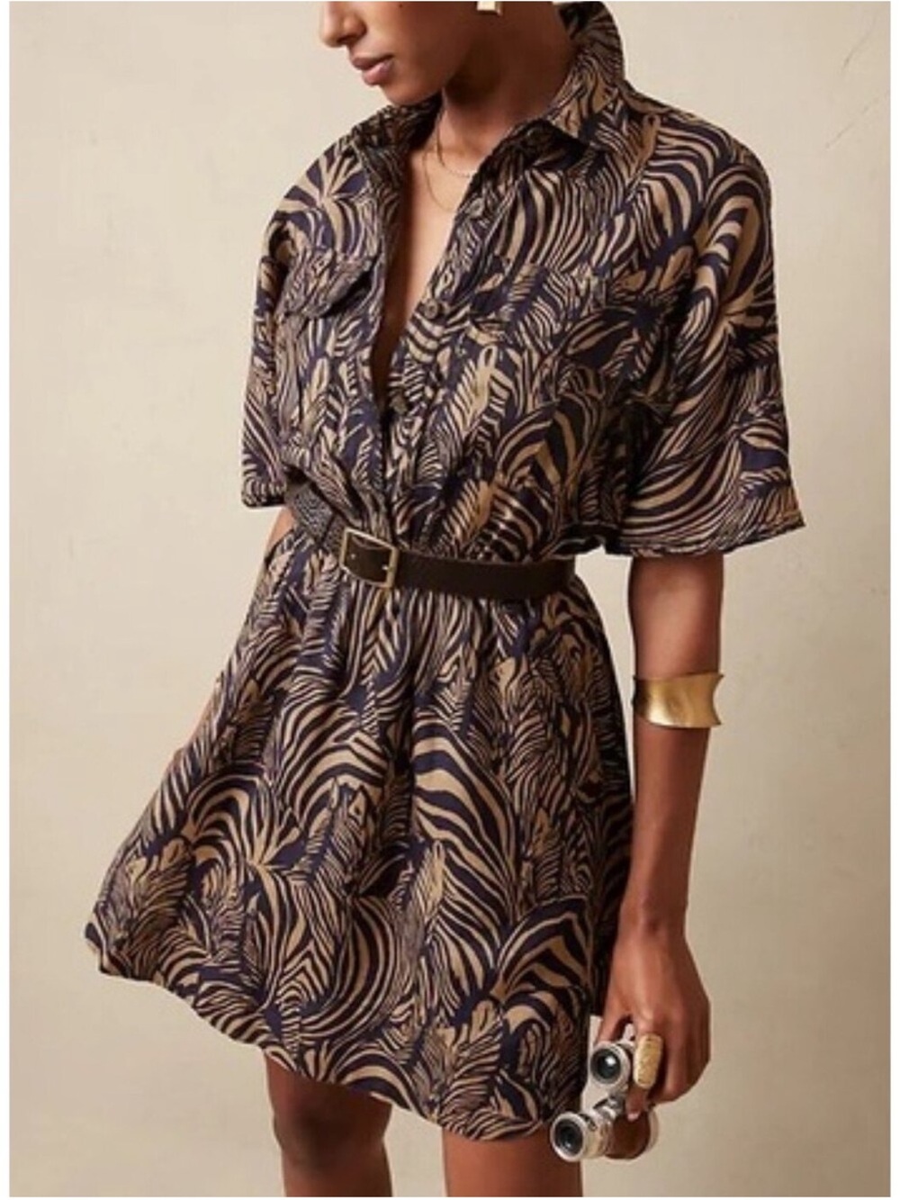 Banana Republic linen shirt dress sz large